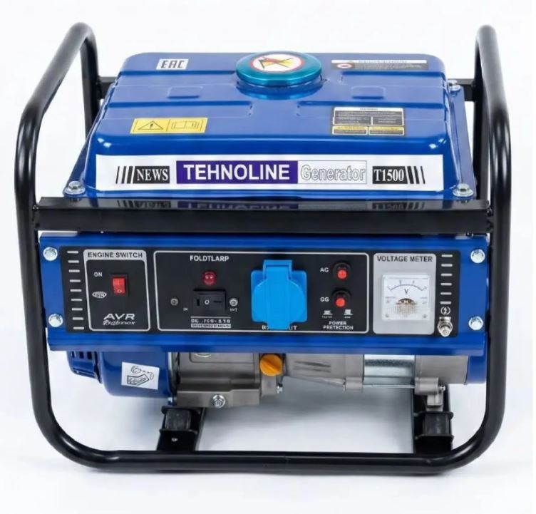 Генератор Tehnoline T1500 (1/1,2 кВт ручной.старт, алюм обмотка)