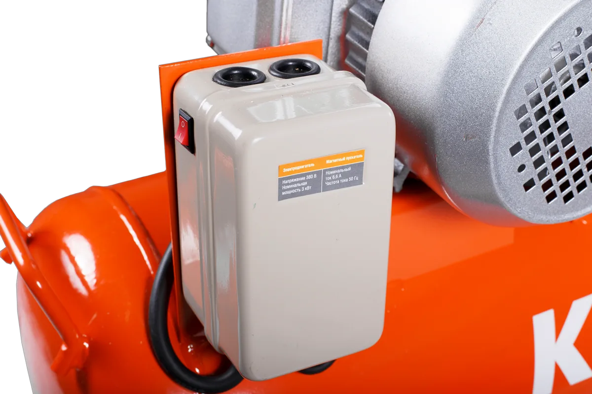 Компрессор ременной Кратон AC-630-110-BDW, 3 кВт, 110 л., 380В, 3 поршня
