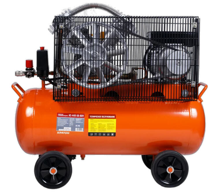 Компрессор ременной Кратон AC-440-50-BDV, 2,2 кВт, 50 л., 220В, 2 поршня
