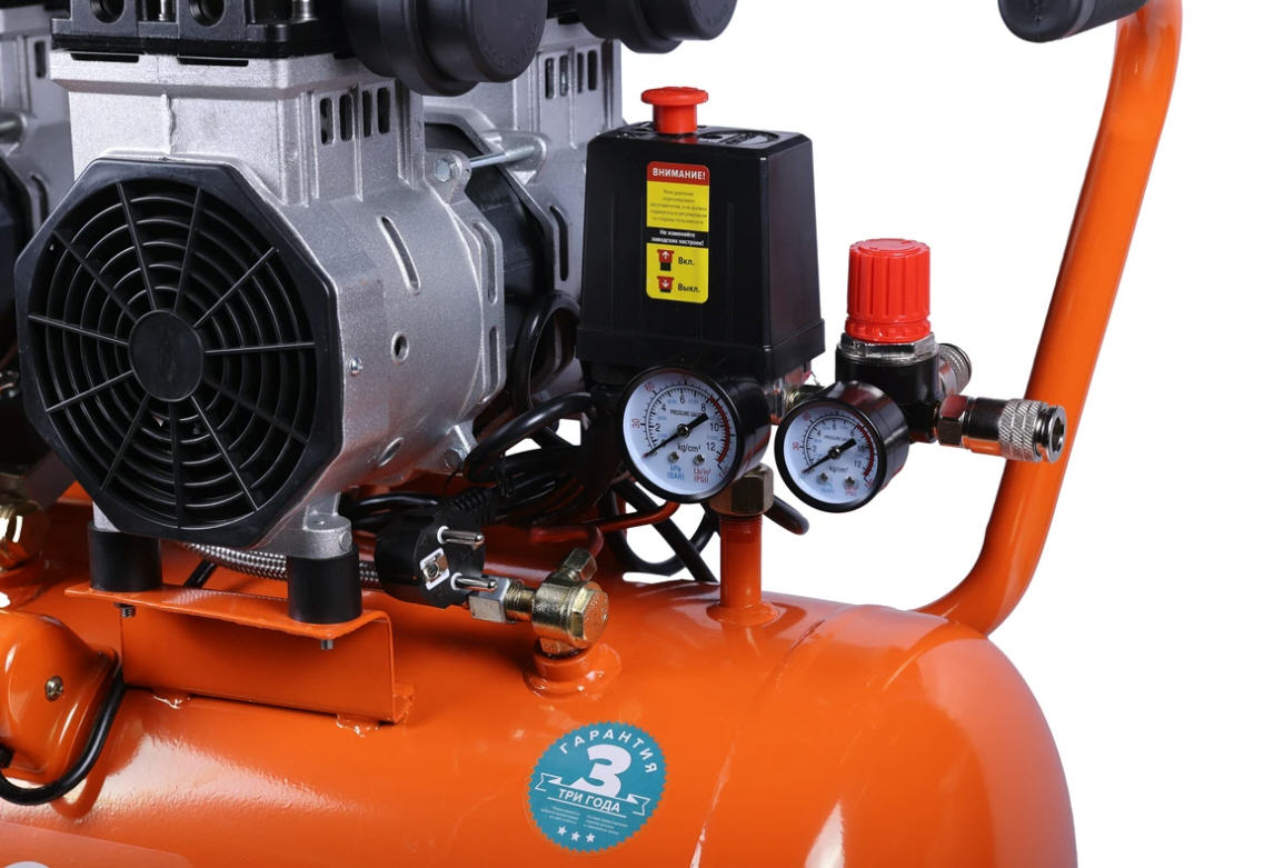 Компрессор безмасляный Кратон AC-420-50-OFHS, 2.5 кВт, 10 бар, 220В, 4 поршня