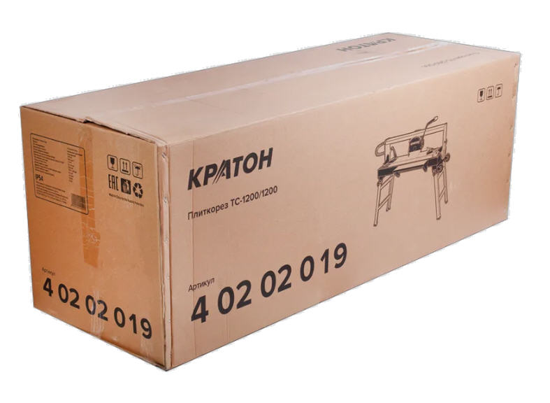 Плиткорез электрический Кратон TC-1200/1200, 1.2кВт, 220В, 1200мм