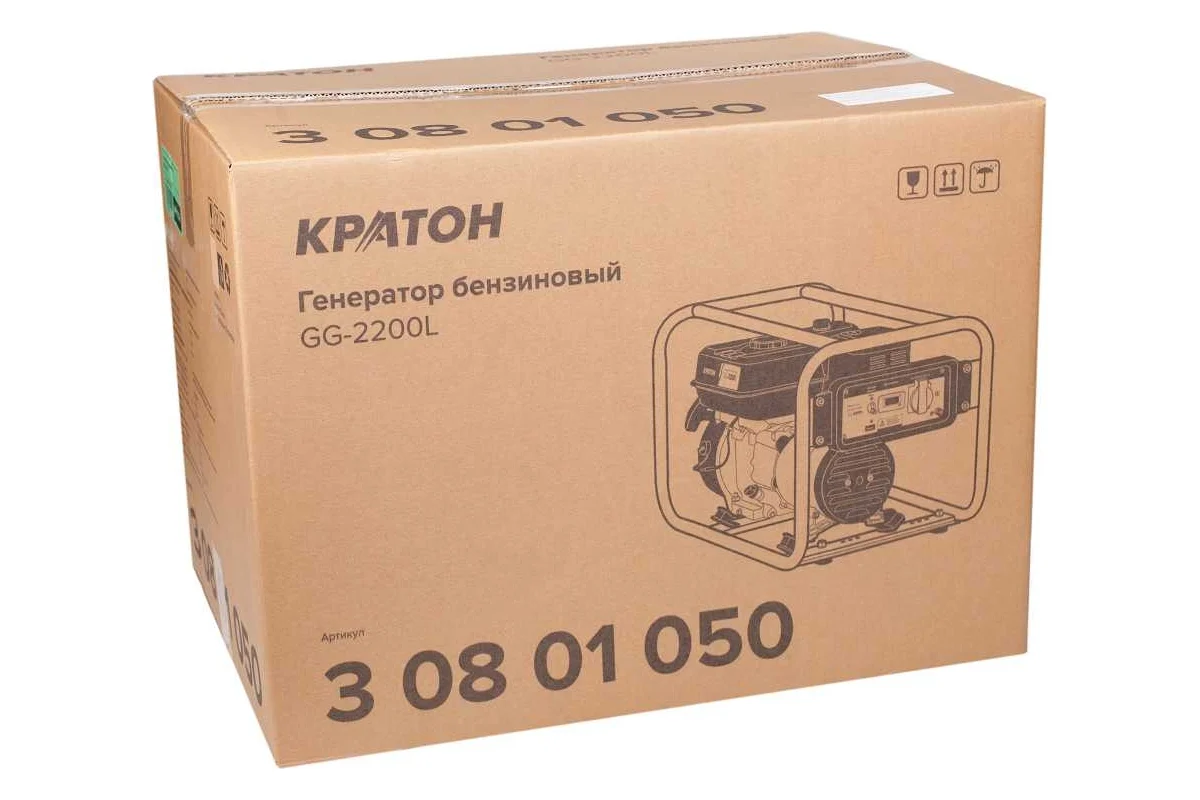 Генератор бензиновый Кратон GG-2200L, 2 кВт ручной старт