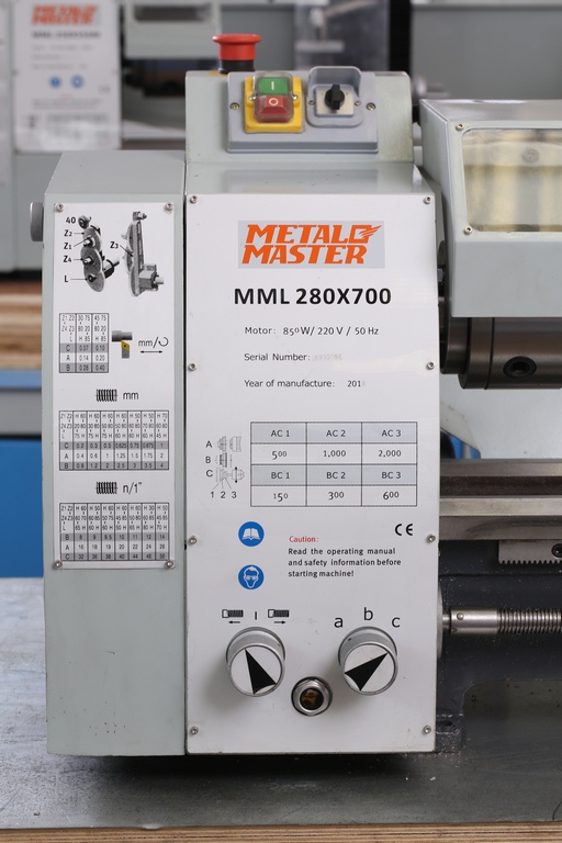 Настольный токарный станок Metal Master MML 2870 (MML 280x700)