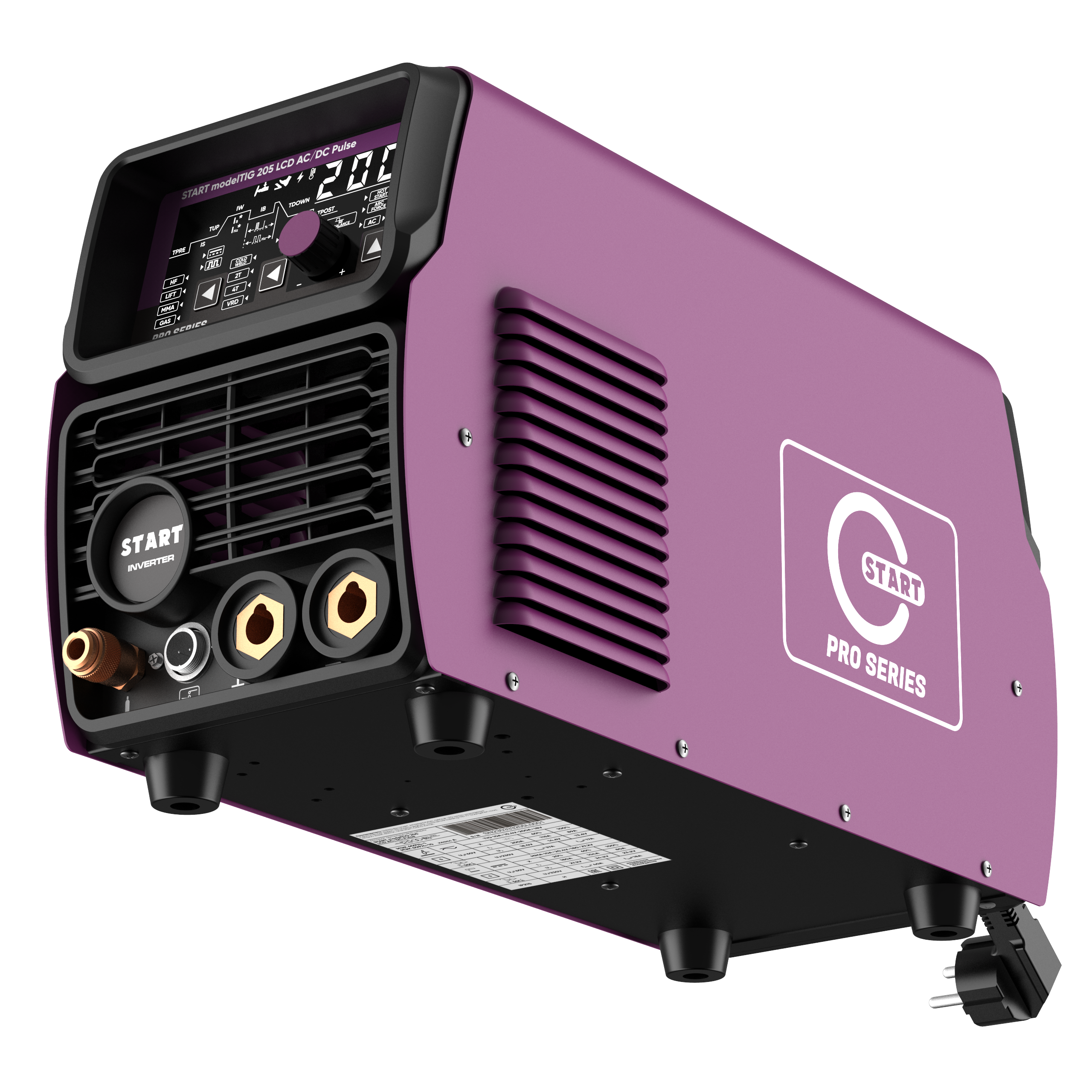 START modelTIG 205 LCD AC/DC TIG PULSE Установка аргонодуговой сварки 3W205APL