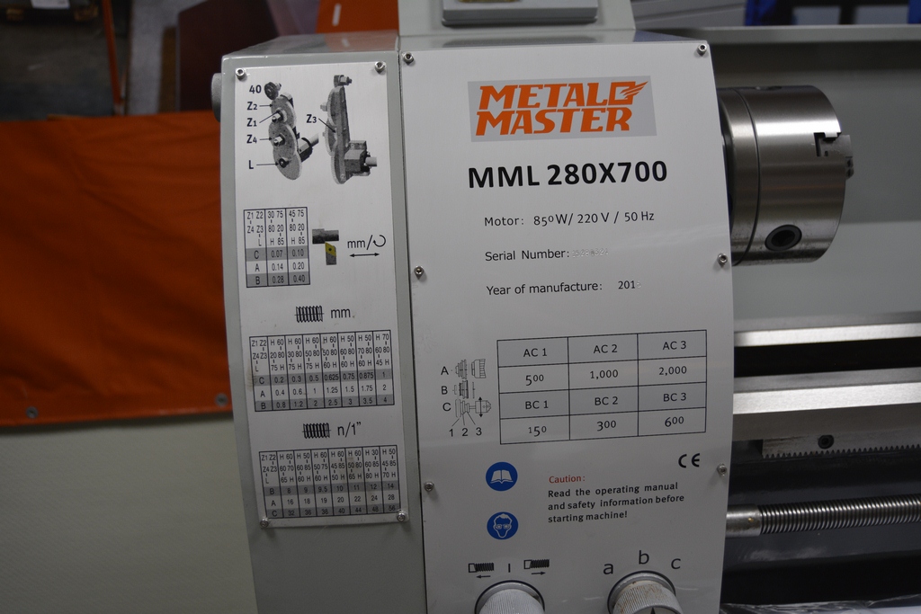 Настольный токарный станок Metal Master MML 2870 (MML 280x700)