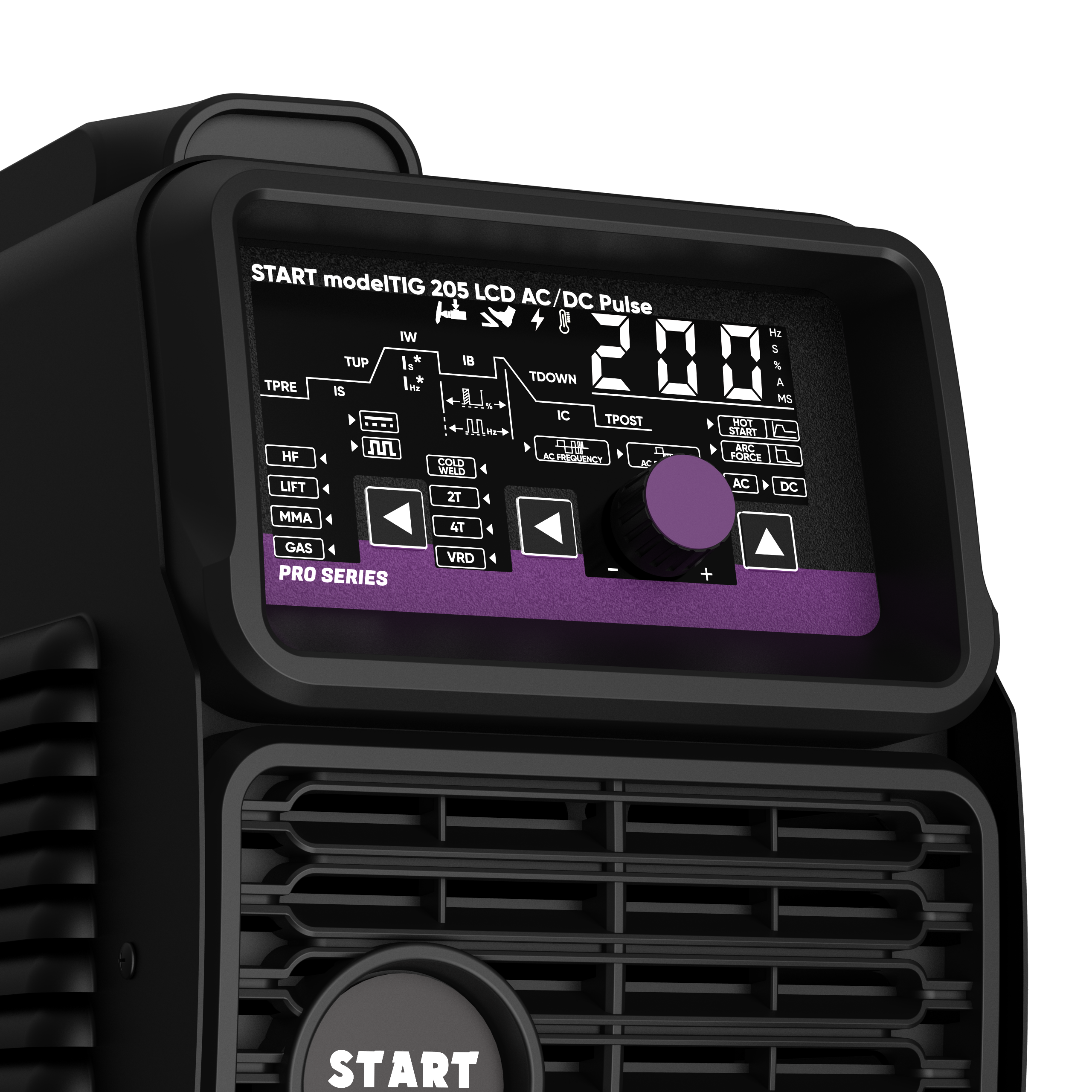 START modelTIG 205 LCD AC/DC TIG PULSE Установка аргонодуговой сварки 3W205APL